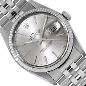 Rolex Quickset 36MM Stainless Steel Silver Index Fluted Bezel Jubilee Datejust - Picture 1 of 9