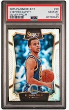 2015-16 Panini Select #99 Concourse Silver Prizm Stephen Curry PSA 10 Gem Mint