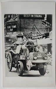 1939* RPPC TRANSITIONAL STEAM PUMPER FIRE TRUCK JEEP FRONT KNICKERBOCKER CAFE RI - Picture 1 of 2