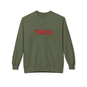 Retro YMCA Sweatshirt, Vintage Midweight Jumper, Unisex Crewneck Pullover, - Picture 1 of 20