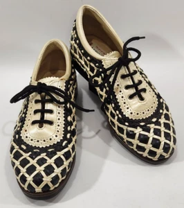 Zapatos de golf Aerogreen de verano para mujer negros beige 6 cuero con cordones rendimiento - Imagen 1 de 13