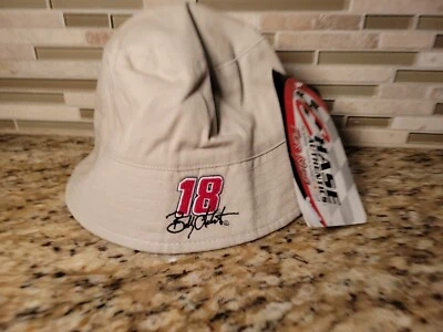 Nascar Billy Elliott #18 Jóvenes Niños Sol Cubo Sombrero Caqui Persecución Auténtico Foto 1 de 4