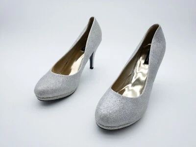 Abloom Femmes Escarpins Talons Hauts Chaussures Argent Taille 41 EU Art 16813-95 - Photo 1/3