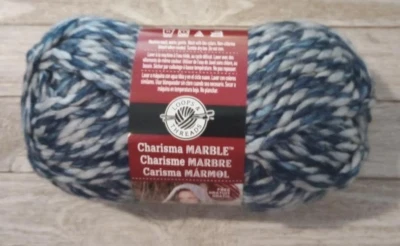 crochet yarn bulky charisma loops & threads marble denim #5 #15/237 - Image 1 of 2