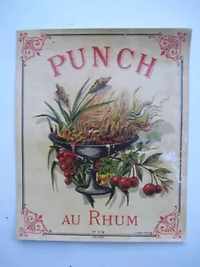 ETIQUETTE PUNCH au Rhum ancienne - Picture 1 of 1