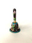 Vintage Chinese Cloisonné Bell With Flowers