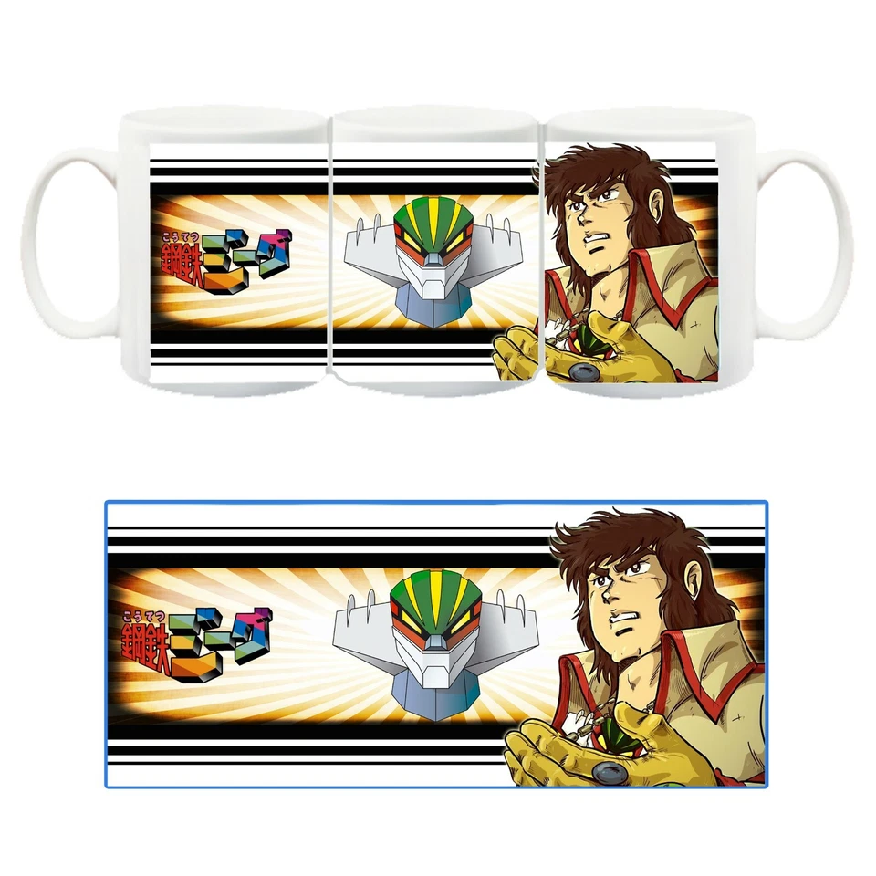 Jeeg Robot D' Acciaio Tazza Ceramica Mug Cup Kotetsu Hiroshi Vintage Anni 80