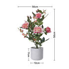 Large Artificial Rose Flower Tree Realistic Fake Plant Garden Pink Red Yellow UK