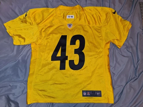 TROY POLAMALU #43 PITTSBURGH STEELERS NIKE PRACTICE FOOTBALL JERSEY sz 48 2012 Cover