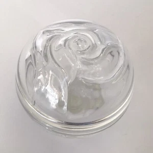 KC Cristalleria Crystal Rose Flower Circle Ball Trinket Dresser Box Italy 3 inch - Picture 1 of 6