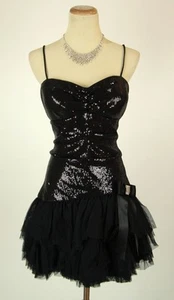 Neu mit Etikett Blondie Nites 144 $ Abschlussball festliches Kleid ärmellos kurz Größe 3 schwarz NEU - Bild 1 von 12