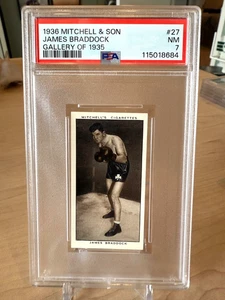 1936 Mitchell & Son James Braddock Gallery Of 1935 #27 PSA 7 NM Boxing Card - Picture 1 of 2