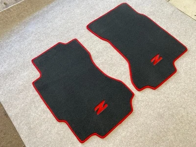 For Nissan Z32 300 ZX Fairlady Z Velour Carpet Floor Mats black Set 2Pcs 1990-96 - Image 1 of 4