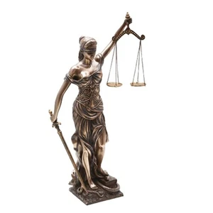 18" Blind Lady Scales of Justice Statue Lawyer Attorney Judge Figurine - Picture 1 of 2