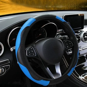 Cubierta antideslizante para volante de coche de cuero de microfibra de 15"" accesorios interiores - Imagen 1 de 12