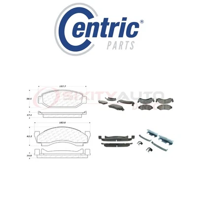 Centric Posi Quiet Metallic Brake Pads w Shims for 1977-1979 Lincoln Mark V ha - Image 1 of 4