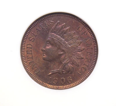 1906 Indian Head Cent Penny 1c NGC MS65 RB #004 Red Brown Gem BU Unc ECC&C, Inc. - Image 1 of 4