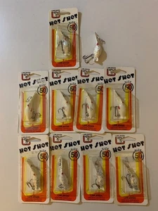 10 Vintage Nuevo Antiguo Stock Luhr Jensen Hot Shots Talla 50 Color Blanco Brillo 3/90 - Imagen 1 de 3