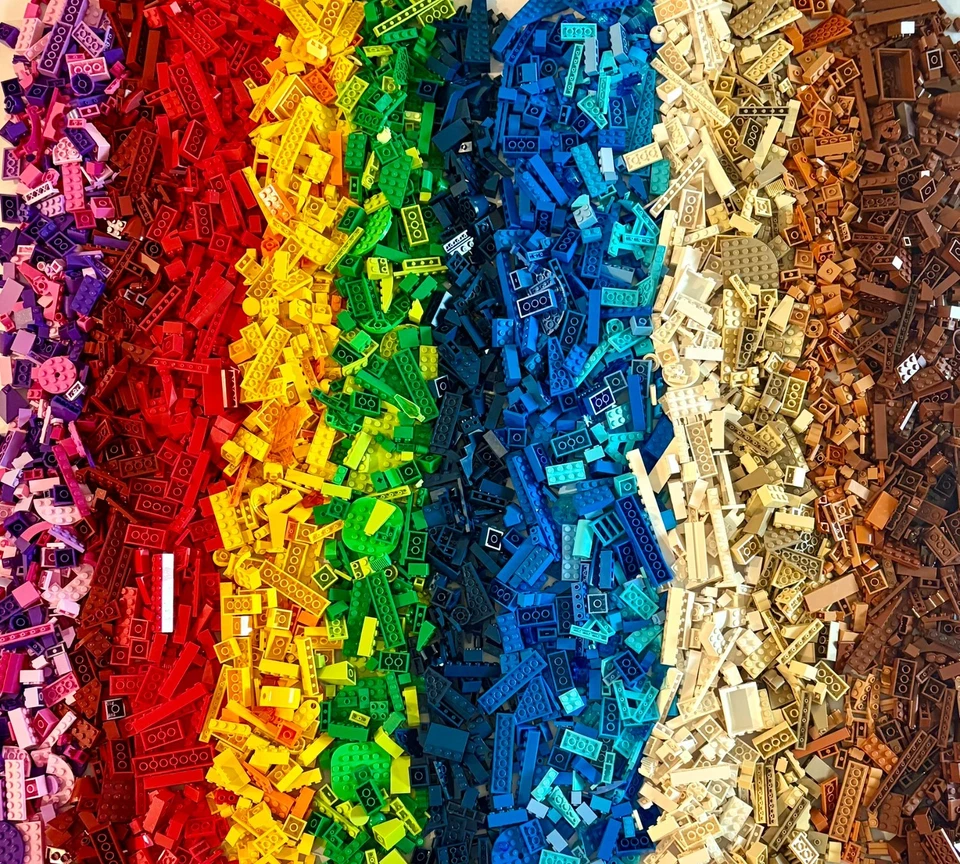 Lego Lot by Color 1/2 LB Pound Color Sorted Bulk - BUY MORE & SAVE! - Image 1 of 1