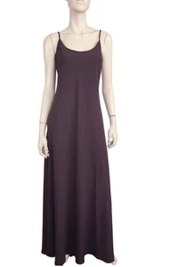 PETER COHEN sz M Spaghetti Strap Eggplant Satin Evening Gown Dress BRAND NEW - Picture 1 of 5
