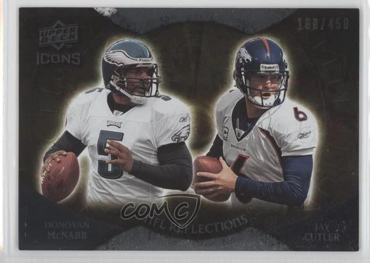 2009 Upper Deck Icons NFL Reflections /450 Donovan McNabb Jay Cutler #RF-MC - Image 1 of 2
