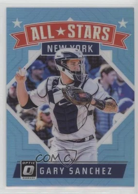 2018 Panini Donruss Optic All-Stars Carolina Blue Prizm /50 Gary Sanchez #167 - Image 1 of 2