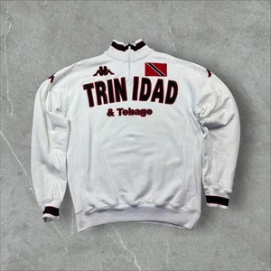 Rare 2000s Trinidad and Tobago Embroidered Kappa Quarter Zip Fleece L - Picture 1 of 7