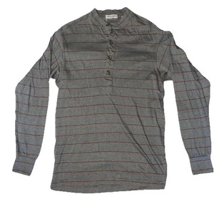 Vintage Giorgio Armani Le Collezioni gestreiftes Langarmhemd Herren Small grau Italien - Bild 1 von 4