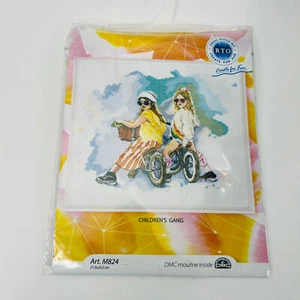 RTO Counted Cross Stitch Kit 10.75"X9.25" Children's Gang - Picture 1 of 5