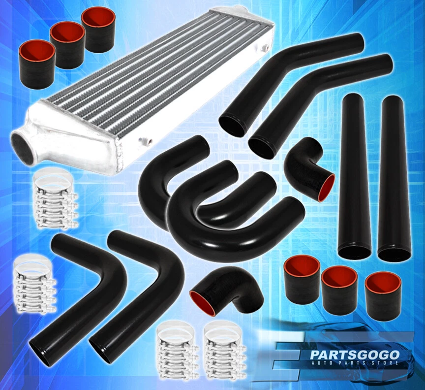 8Pc Diy Turbo Charger Fmic Intercooler Piping Pipe Kit T-Bolt Clamp Coupler Blk Foto 1 de 1