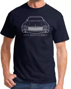 1970 Chevy Monte Carlo Classic Front End Design Tshirt NEW Colors - Picture 1 of 23