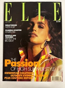 Elle Magazine July 1990 Christina Uk Vintage 90s Fashion & Beauty - Picture 1 of 2