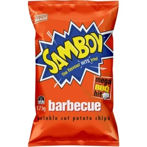 Samboy BBQ Chips Potato Crinkle Cut Classic 175g - Picture 1 of 2