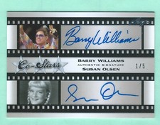 BARRY WILLIAMS & SUSAN OLSEN  2011 Pop Century Co-Stars Dual AUTOGRAPH  #'d 1/5