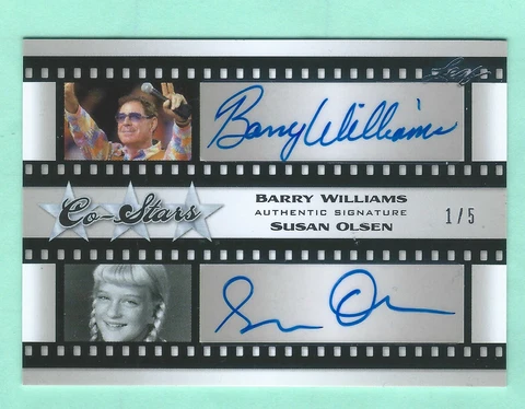 BARRY WILLIAMS & SUSAN OLSEN  2011 Pop Century Co-Stars Dual AUTOGRAPH  #'d 1/5 Cover