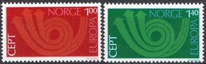 64 Norway 1973, NK 708-09, Europa IX MNH, MI 660-61, SC #604-05. - Picture 1 of 1