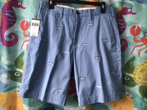 Neu mit Etikett Polo Ralph Lauren königsblau Stretch Baumwolle bestickt Fischshorts für Herren 30 - Bild 1 von 11