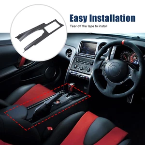 RHD Matte Carbon Fiber Center Gear Panel Cover Trim For Nissan GTR R35 2008-16 - Bild 1 von 17