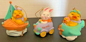 VNTG 3 Avon Albero di Pasqua Ornamenti Anatre Coniglietto Ancore Eggway Flying Eggspress - Foto 1 di 6
