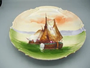 Old Abbey Limoges Sailboat Plate - Picture 1 of 6