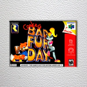 N64 - Conker's Bad Fur Day (NEU hochwertiger Box Art KÜHLSCHRANKMAGNET) - Bild 1 von 2
