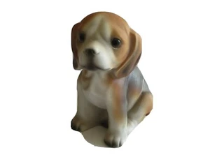 Vintage Beagle Hound Puppy Dog Figurine Japan 4.2" Sitting Maybe 50s 60s - Picture 1 of 8