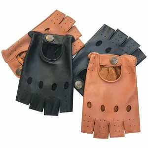 PSS Para Hombre Cuero Sin Dedos Conducción Último y Confort Guantes 310 - Imagen 1 de 12