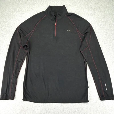 Camiseta Pulôver Masculina Paradox Merino Blend M 1/4 Zíper Preta Manga Longa Camada Base - Imagem 1 de 4