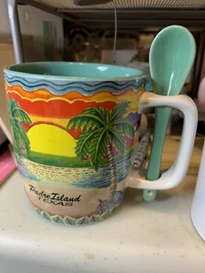 Coffe  Mug with Spoon Padre Island - Picture 1 of 6