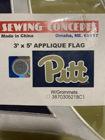 Pittsburg Panthers “PITT” Nylon Embroidered Flag W Grommets Cover