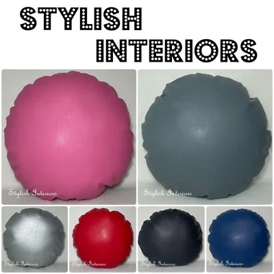 Handmade Round SemiPU Leather Cushion Cover Circle Bed Sofa Pillowcase Home Deco - Image 1 of 4