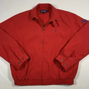 VTG 90s Polo Ralph Lauren Harrington Jacket Mens Medium Poppy Hills Pebble Beach - Picture 1 of 10