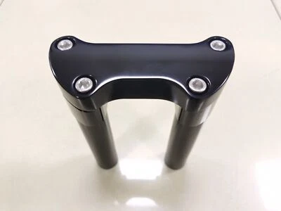 6" Black Handlebar Risers Top Clamp For Harley Softail Dyna Sportster 883 1200 - Image 1 of 4