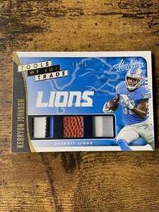 2019 Panini Absolute Tools of the Trade Triple Prime /25 Kerryon Johnson Lions - Bild 1 von 2